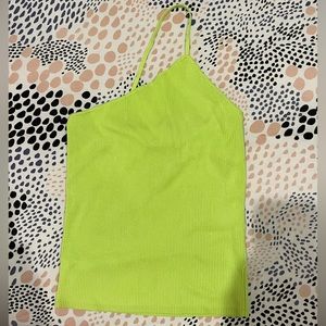 Zara One Shoulder Ribbed Tank